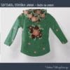 Softshell otrošk jakna- rože na zeleni (številka 122)