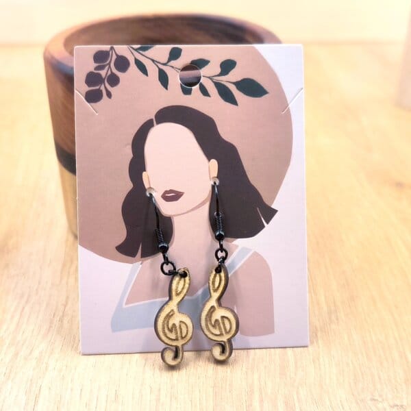 Viseči uhani - VIOLINSKI KLJUČ 3