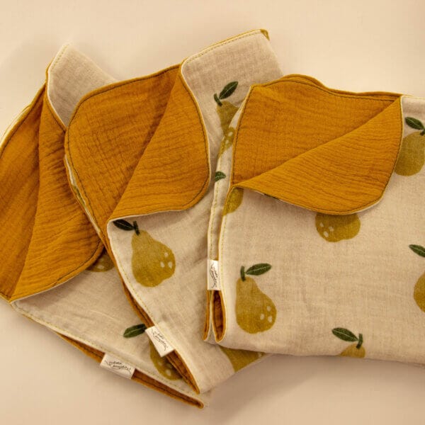 Komplet 3 kuhinjskih krp – hruške oker