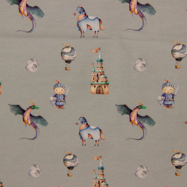 otroški vzorec - vitezi in zmaj