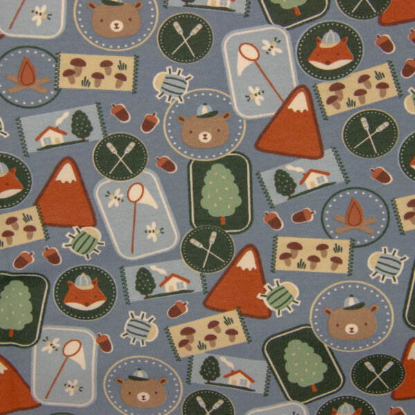 otroški vzorec - taborenje modri