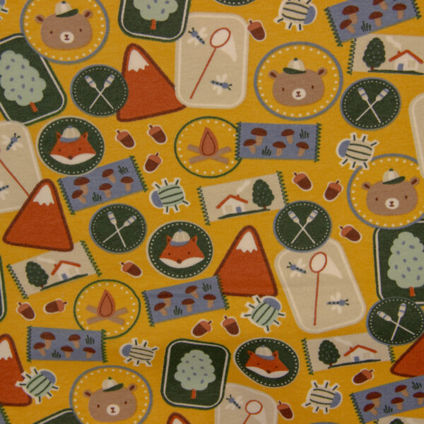 otroški vzorec - taborenje rumeno