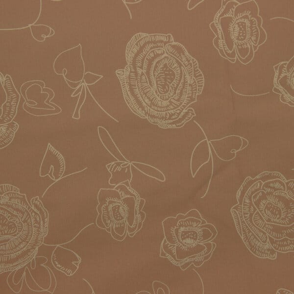 cvetlični vzorec - bele rožice na old roza