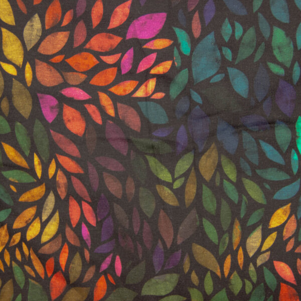 ženski vzorec - pisani listki na črni