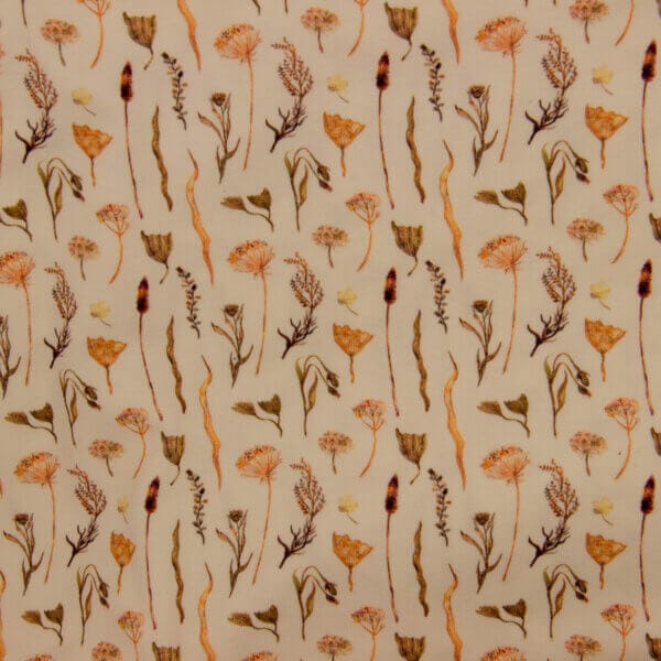 cvetlični vzorec - travniške cvetke na beli