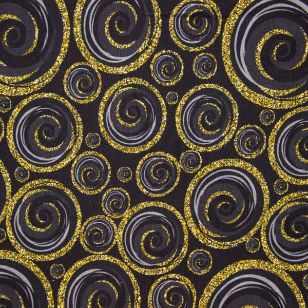 ženski vzorec - zlati krogi na temno modri